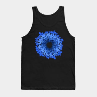 Floral pattern of small blue flowers Tank Top